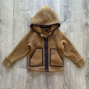Patagonia 4T Retro Pile Fleece Jacket | Coriander Brown + Black